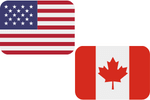 North America flags 150x100