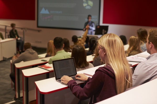 image of students in a lecture theatre