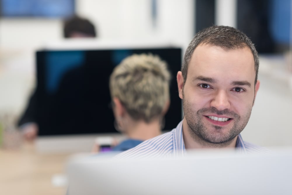 startup business, software developer working on desktop  computer at modern office-1